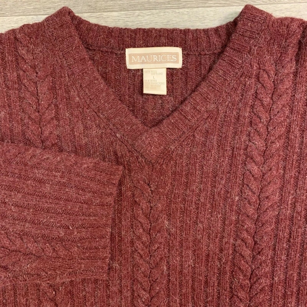 VTG Maurices 100% Shetland Wool pullover sweater